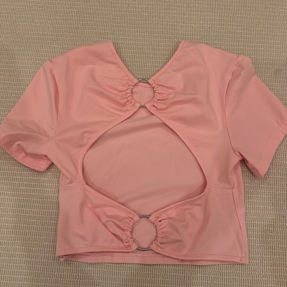 Super Light Pink open back top - Picture 2 of 3